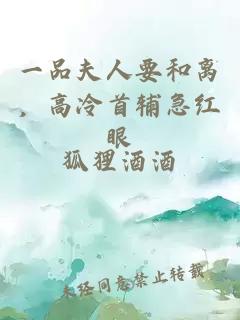一品夫人要和离，高冷首辅急红眼